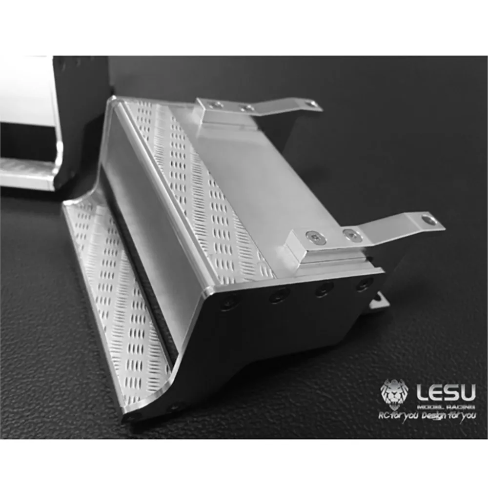 Lesu caixa de ferramentas de metal, estoque nos eua, para 1/14 tamiya rc, trator, caminhão, veículos de engenharia, atualização, modelo de carro, peças de brinquedos