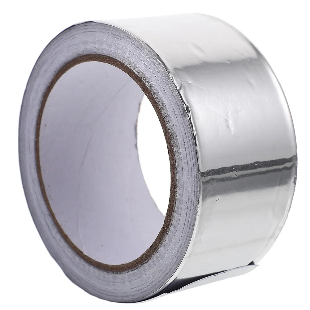 1 rouleau de ruban adhésif en aluminium haute température pour isolation de chauffage au sol, scellement de tuyaux, ruban thermique étanche, rouleau de ruban pour bricolage à domicile