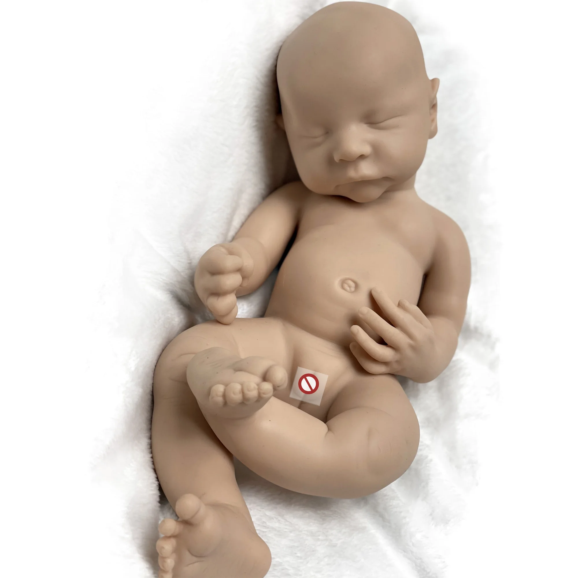 16 Inch Full Solid Silicone Bebe Reborn Doll Unpainted DIY Boneca Reborn Corpo De Silicone bebe Reborn Corpo De Silicone Inteiro