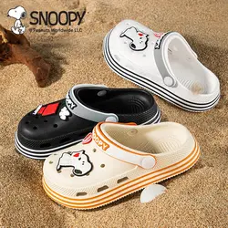 Kawaii Snoopy Cartoon Cute Children's Hole Shoes Summer Baotou Cool Slippers Anti Slip Shoes Garden Shoes Toys for Kids