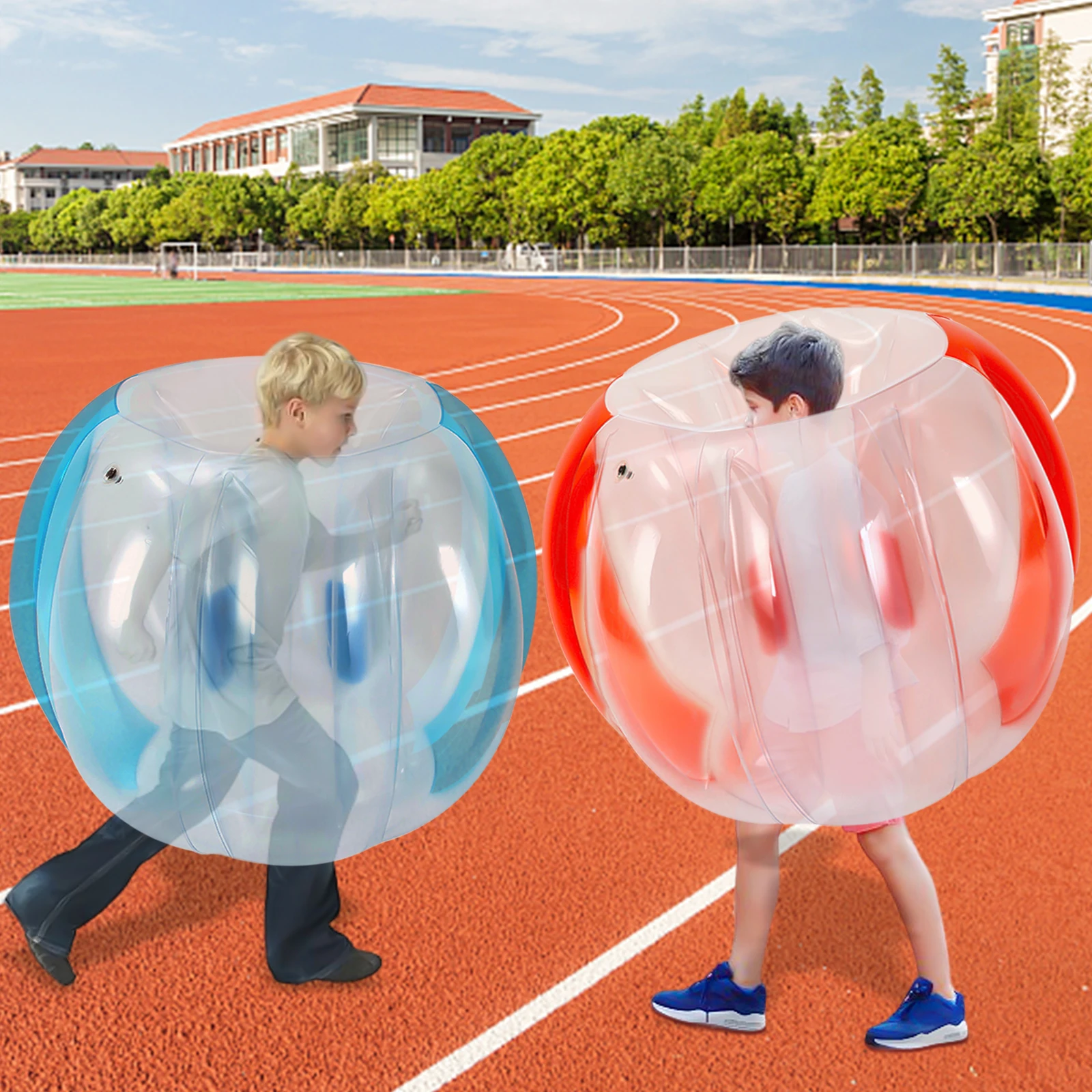 Inflatable Sumo Balls for Family Buddy Bounce Balls Sumo Game Body Ball US 2Pcs Durable Inflatable Game Ball 1.2M Red Blue PVC