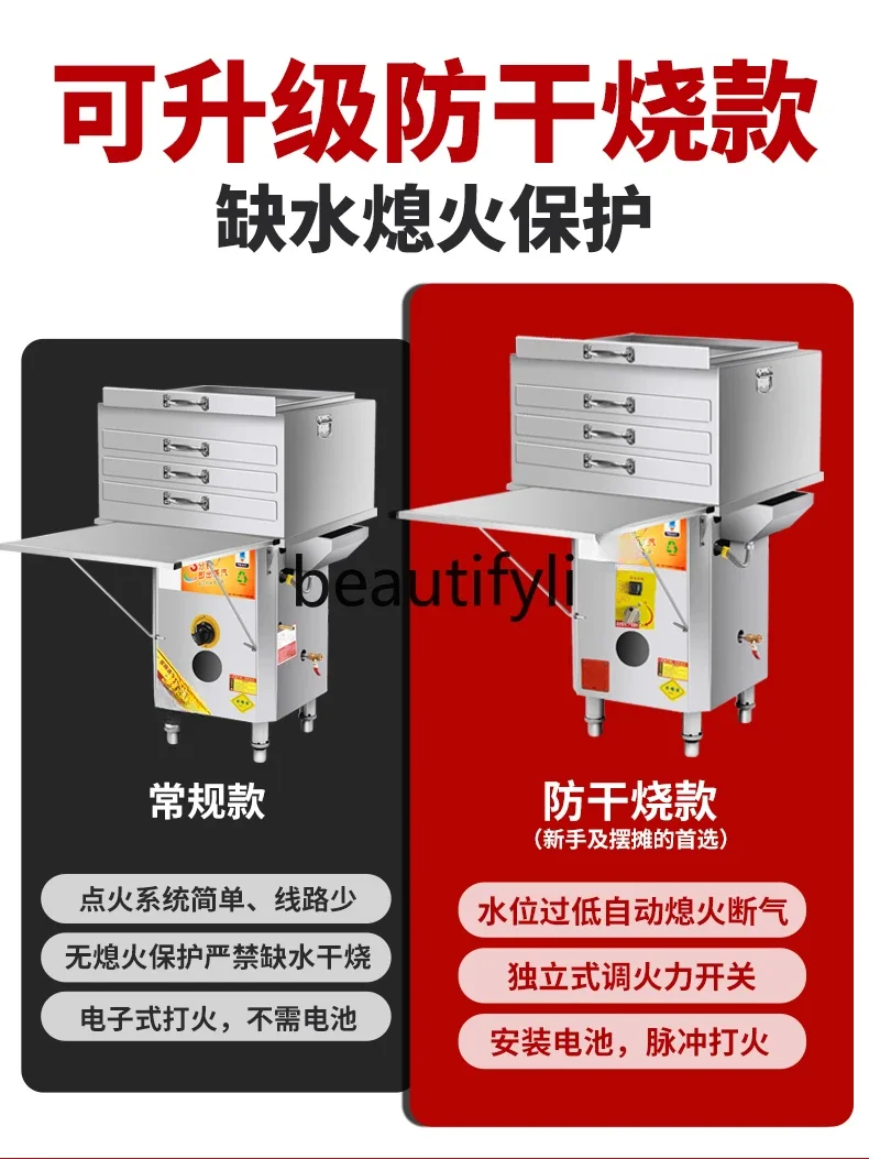 Commerciële Winkel Kraam Verdikte Damping Plaat Guangdong Stenen Molen Rijstmeel Machine Dampende Oven Nieuw Product