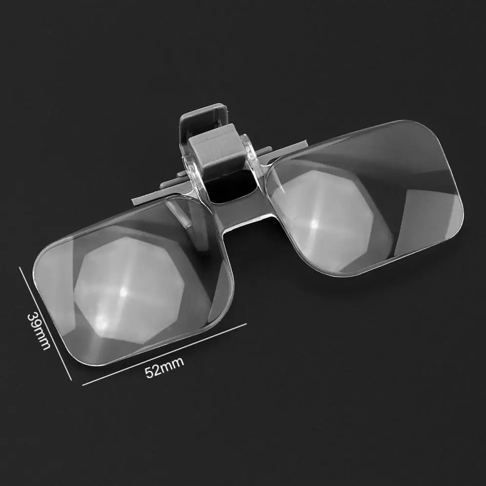 2X ABS Acrylic Lens Magnifier for Reading Stamp Collecting Portable Magnifying Glass with Black Bag