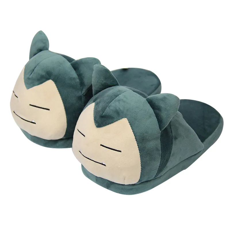 28cm Pokemon Gengar Pikachu Umbreon Bulbasaur Psyduck Squirtle Plush Slippers Indoor Warm Winter Shoes Gifts For Adult