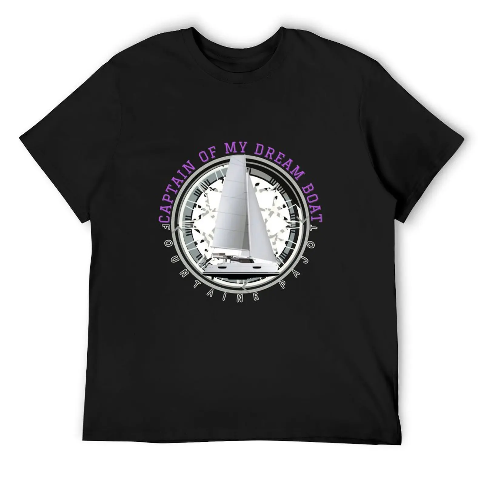 Captain of my dream boat Fountaine Pajot Catamaran T-Shirt summer clothes custom t shirt blue archive new edition T-shirt men