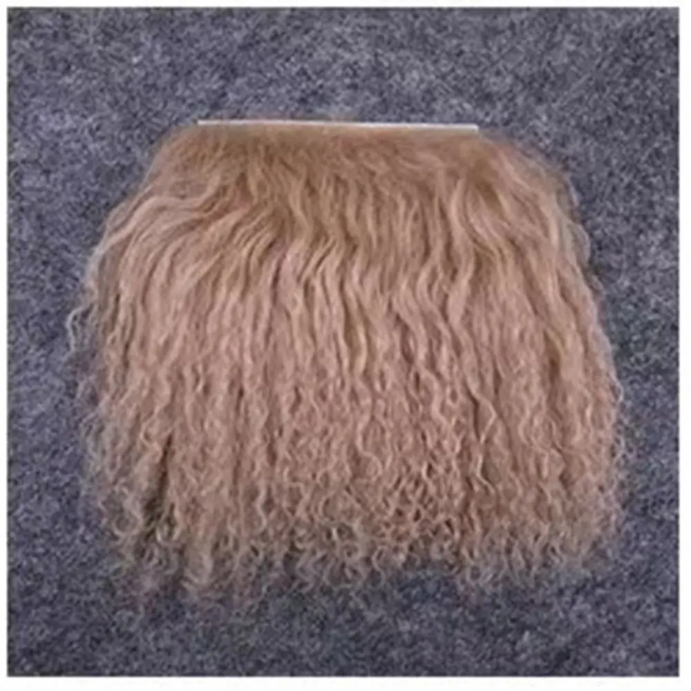 Extensions de laine de mouton en fourrure de mongolie, Texture bouclée, rangée de cheveux bouclés, perruques durables SD Blyth, poupées
