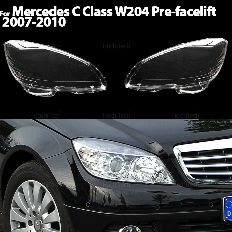 

For Mercedes C Class W204 C180 C200 C220 C250 C280 2007-2010 Lampshades Headlamp Transparent Lamp Shade Headlight Cover Lens