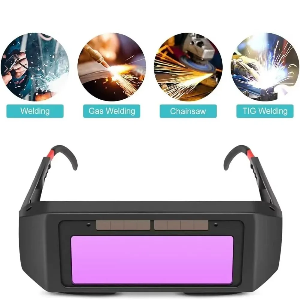 

Solar Welding Glasses Auto Dimming Adjustable Band UV Protective Goggles Multipurpose Welding Mask Work Protective Equipment