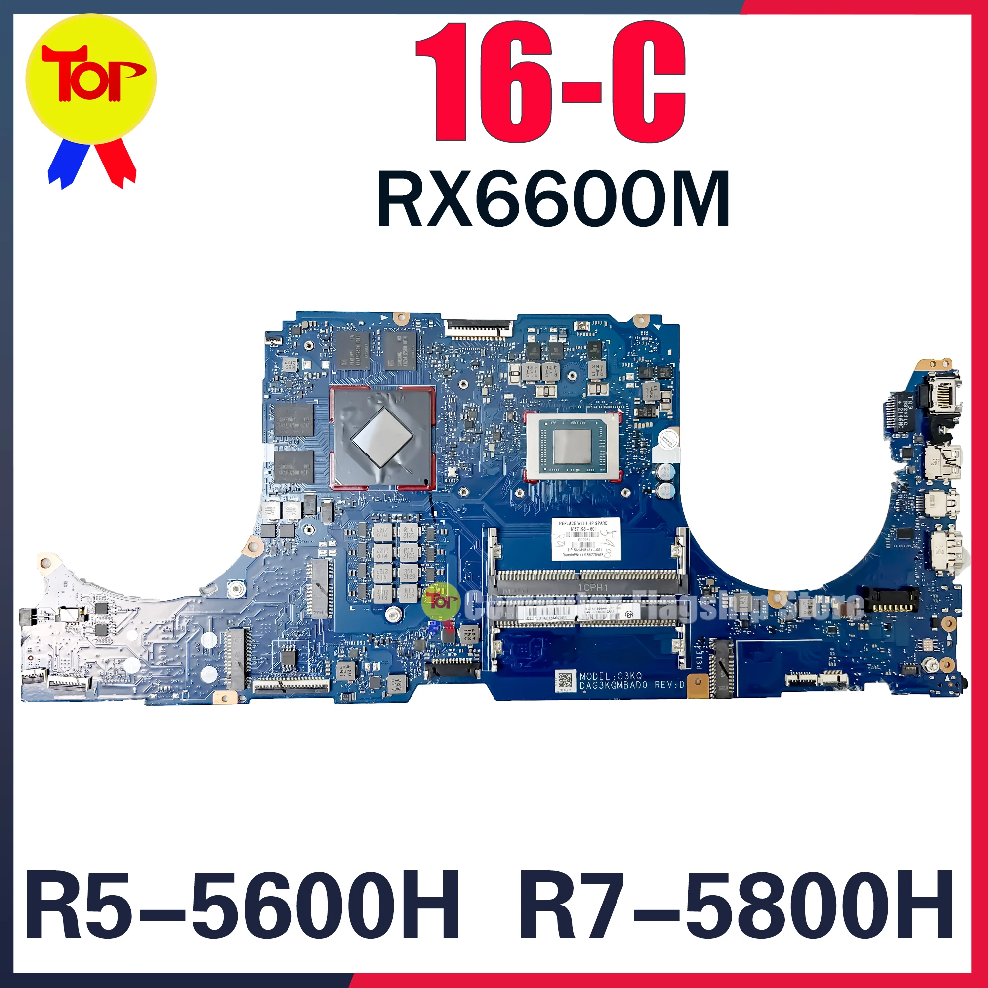 

KEFU DAG3KQMBAD0 Laptop Motherboard For HP OMEN 16-C 16-c0002dx G3KQ Mainboard R5-4600H R7-5800H RX6600M