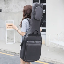 Electric Guitar Bass Case Bass Bag 25 mm Thicken 1.9 Kg Waterproof Detail Reinforcement  Black Backpack Accessories Gig