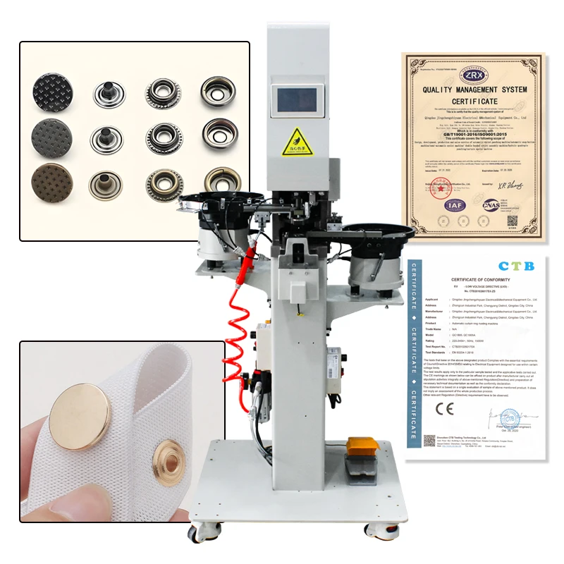 Automatic Metal Snaps Pressing Machine Automatic Snap Button Setting Machine
