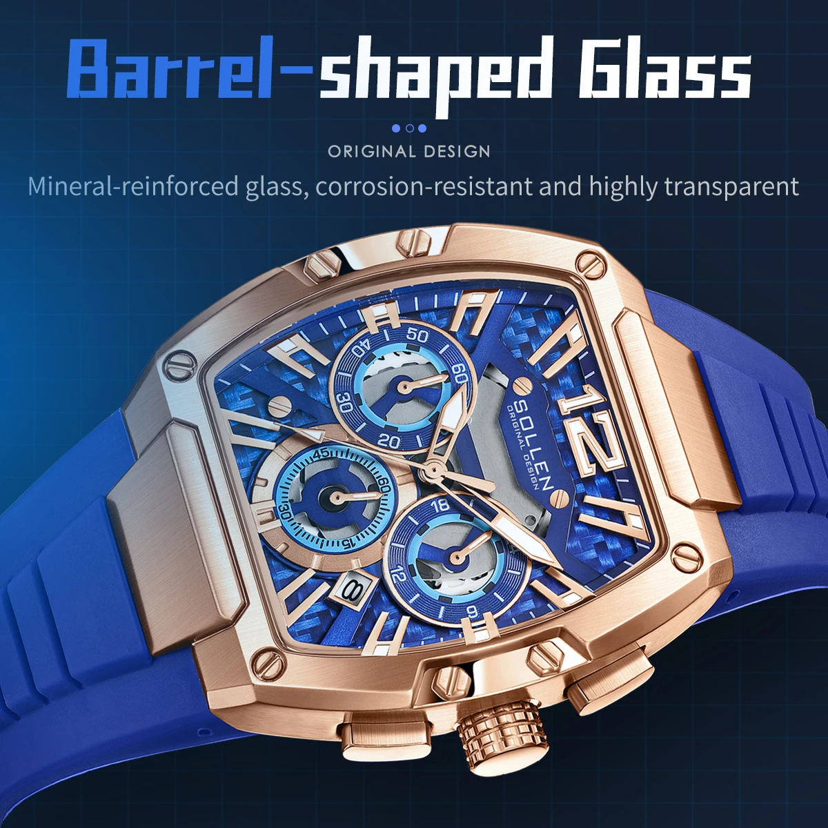 นาฬิกาข้อมือผู้ชาย Pagani ระบบจักรกลอัตโนมัติแบบกำหนดเองสำหรับผู้ชาย นาฬิกาสปอร์ตควอตซ์พร้อมสายซิลิโคน ดีไซน์ Relogio Masculino