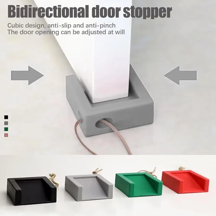 Rolha de porta bloco absorvente de choque, cunha de parada de porta, porta de escritório em casa, anti-colisão, antiderrapante, para a maioria dos tipos de piso e c
