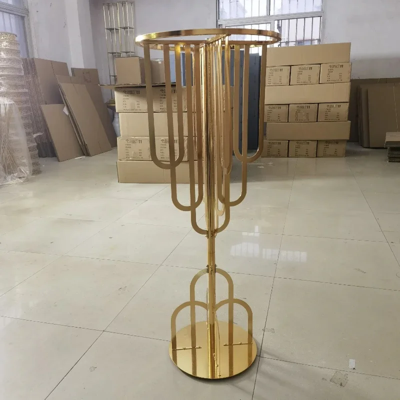 Bulk Pack Wedding Decor Gold Metal Flower Stands Vases Arch Tree Centerpieces Modern Tabletop Accessories 2/5/6/10pcs