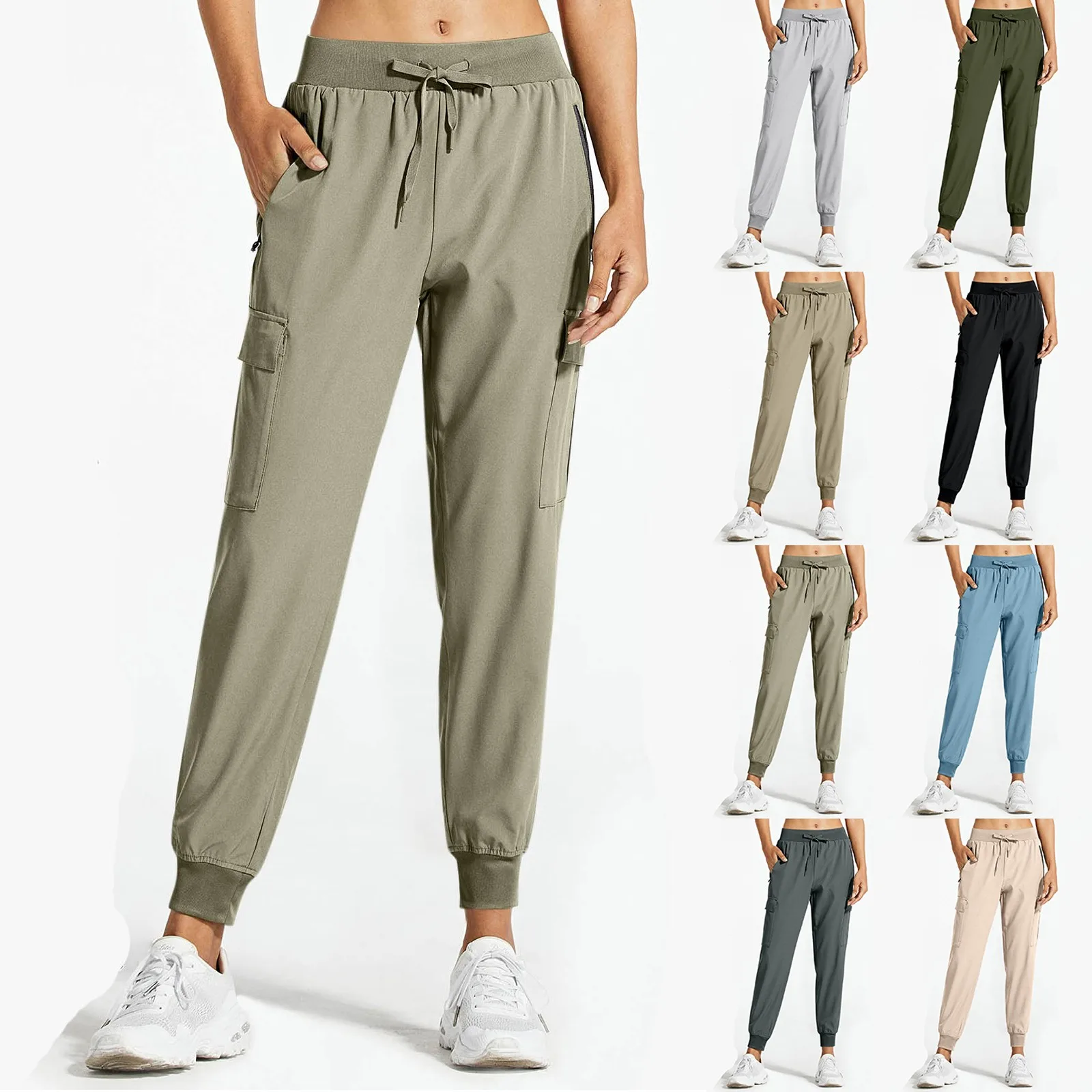 Women\'s Solid Color Workwear Slow Running Quick Drying Hiking Pants Sports Casual Pants pantalones de mujer calça feminina 2024