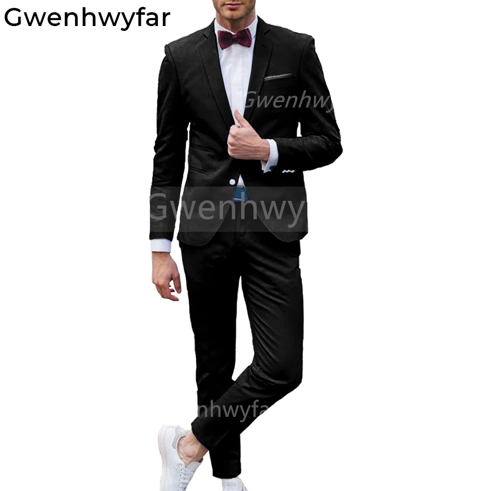 

Gwenhwyfar Casual Fashion Luxurious Business Men Suits for Wedding Suits Men Tuxedos Slim Fit Peak Lapel Men Suits