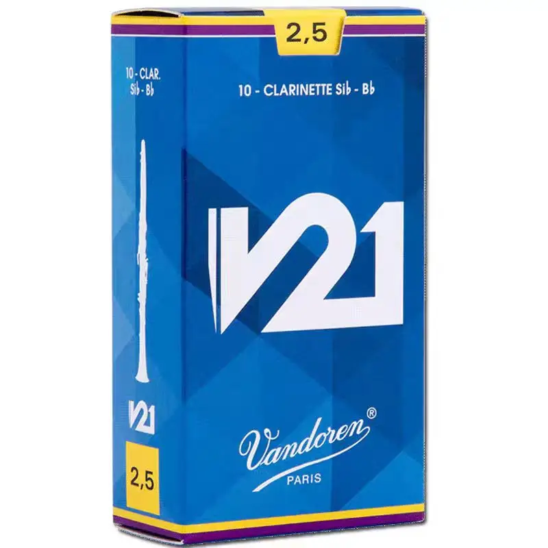 Vandoren Bb Clarinet V21 Reed;Box of 10,Strength 2.5 3.0 3.5 3.5+,Premium Reeds