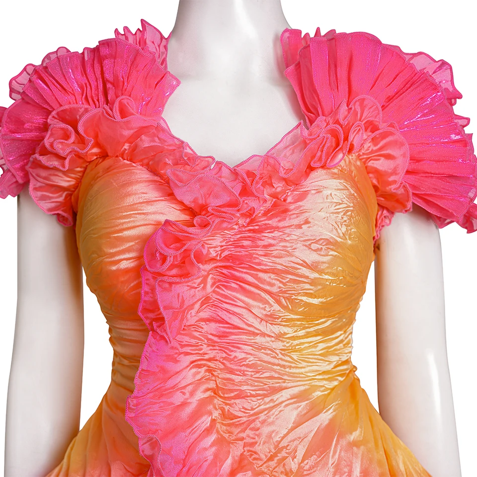 Glinda Cosplay Costume Gradient Witch Glinda Dress Halloween Comic Con Birthday Party Ball Gown
