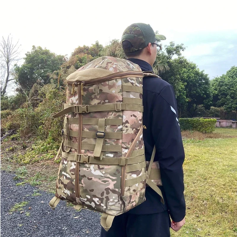 

Large Capacity Backpack for Travel,Hiking Activities, Multifunctional, Waterproof, Oxford, Mountaineering Bag, Outdoor Bags, 65L