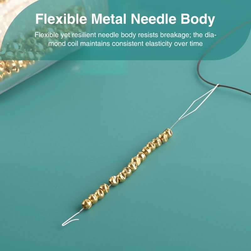HXBF Bead Threading Tools for 2 mm to 3 mm Small Beads and DIY Crafting