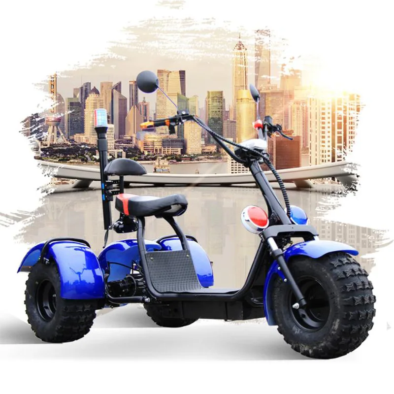 Modified three-wheeled electric vehicle rural patrol car beach car rental disabled tricycle axle drive security car