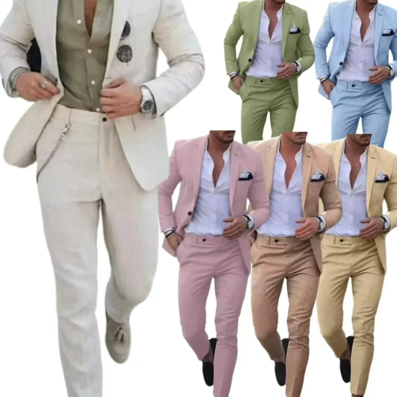 عادية الكتان سهرة الدعاوى للرجال 2 قطعة السترة و فستان أطفال مع سروال داخلي حقق التلبيب الرجال دعوى لحفل الزفاف الصيف الشاطئ حفلة موسيقية