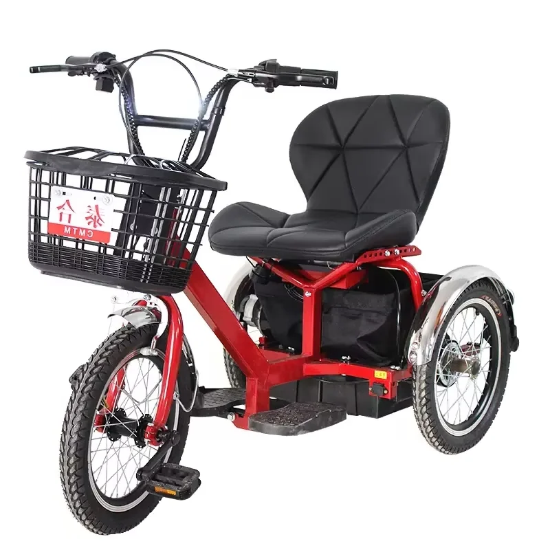 

Mini 3 Wheel Elderly Electric Tricycle 250W 24V 16 Inch Lightweight Mobility Scooter For Seniors Removable Lithium Battery