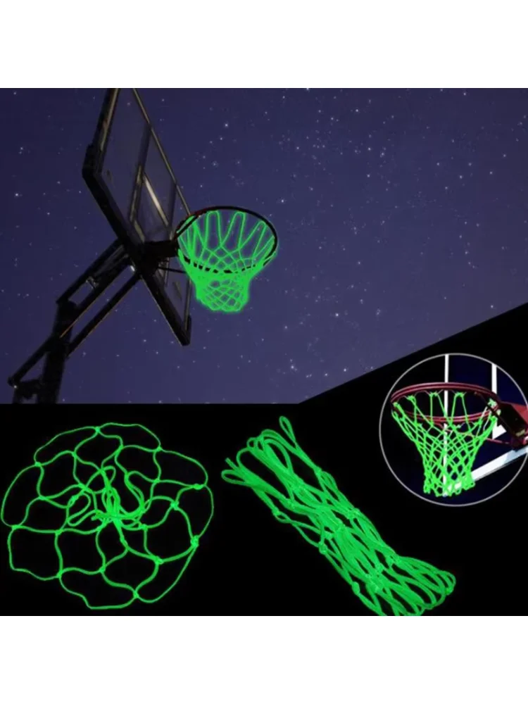 Green Fluorescent Basketball Net Luminous Basketball Net Night Sports Fluorescent Standard Basketball Net Color Random