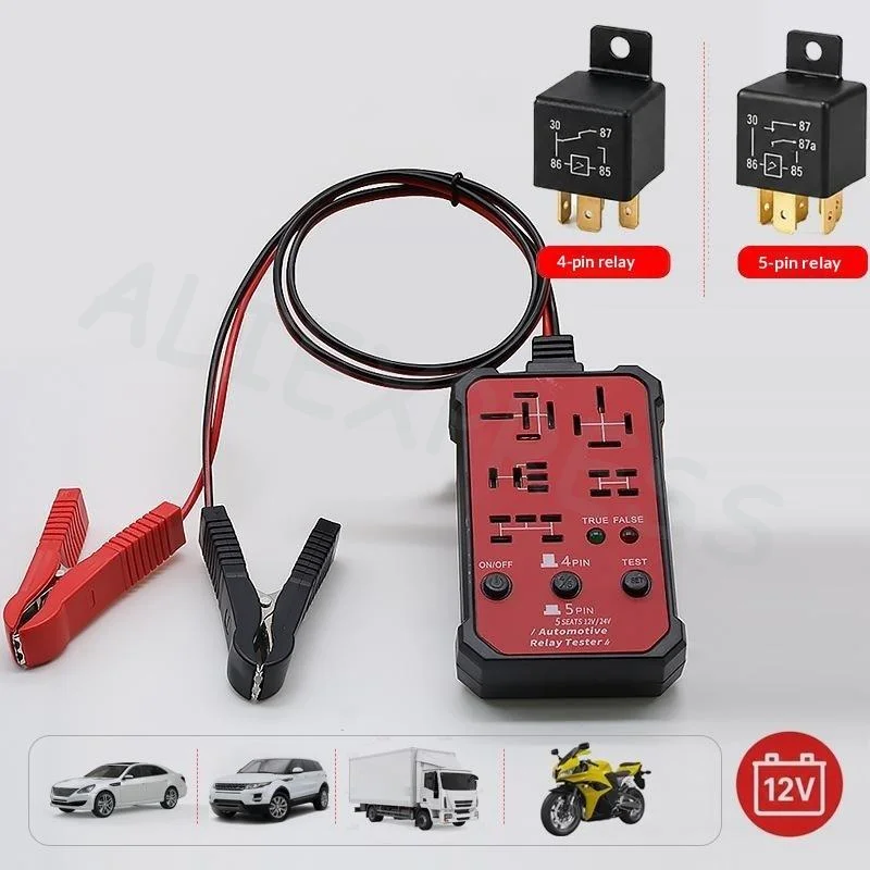Automotive Relay Tester Fast Response Voltage Tester Car Battery Detector for Professional Auto Repair Shops