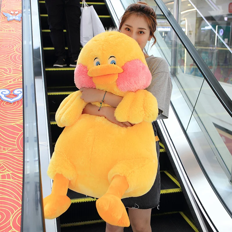 

Cute Cartoon Ducks Plush Doll Giant Soft Sleeping Pillow Lovely Yellow Duck Toy Ugly Birthday Gift 39inch 100cm DY10070