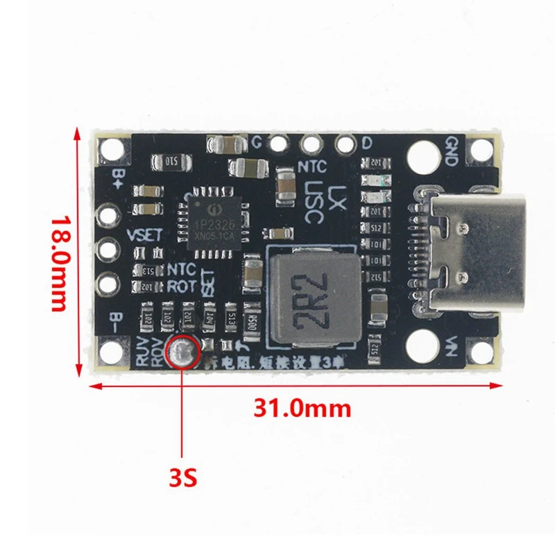 Lithium Battery Charging Boost Module Fast Charge 3S With Balanced Support Support QC Fast Charging Easy Install