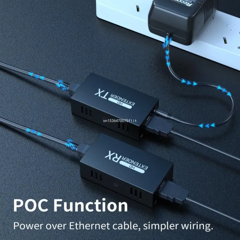 

1080p HDMIcompatible Extender Transmitters and Receiver Set for 50m 60m Distance Over Cat5e DropShipping