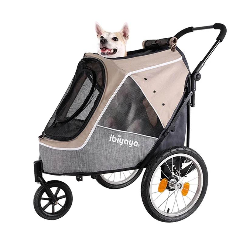 Modern Removable Washable Stroller for Dogs Small Medium Dog Cat Pet Strollers Connection Bicycle Three-wheeled Dog Stroller