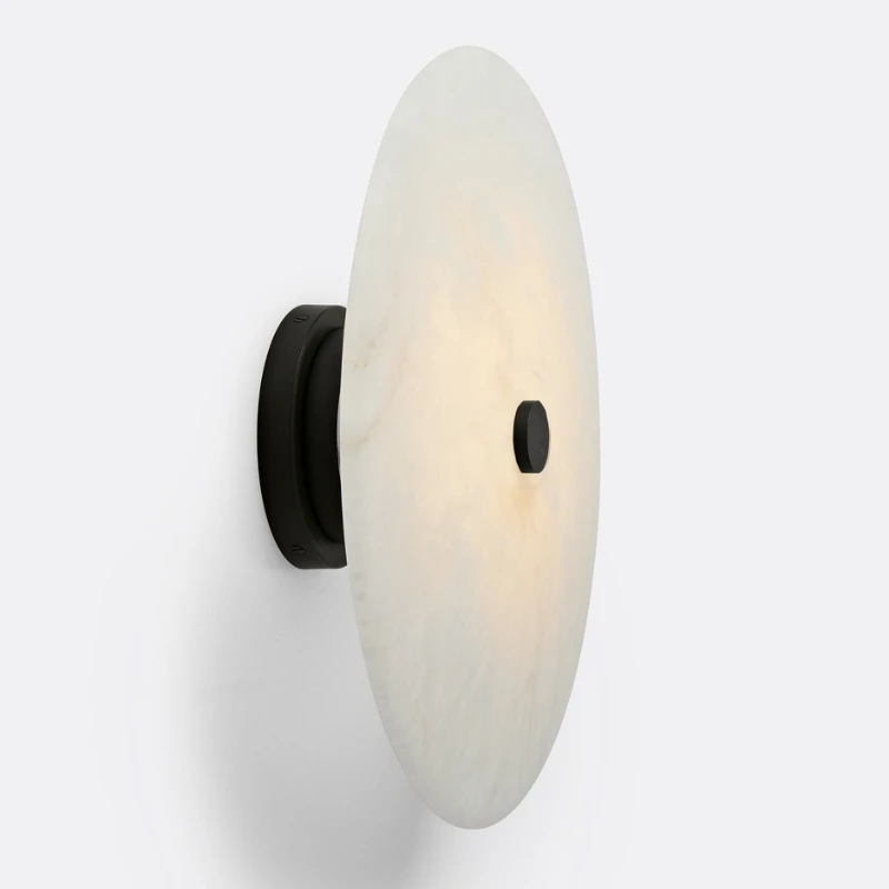 Luxury Marble Rotundity Wall Light Modern Minimalist Art LED Lamp for Bedroom Hallway Entrance Balcony Aisle Indoor Wall Sconces