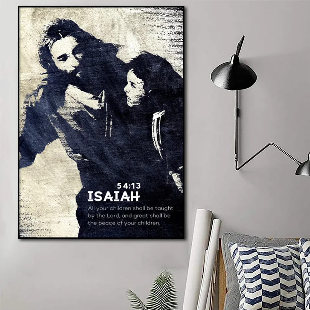 Abstract Jesus Poster Religion Wall Art Canvas Painting Print Bible Verse Isaiah Picture Living Room Bedroom Home Decor Cuadros