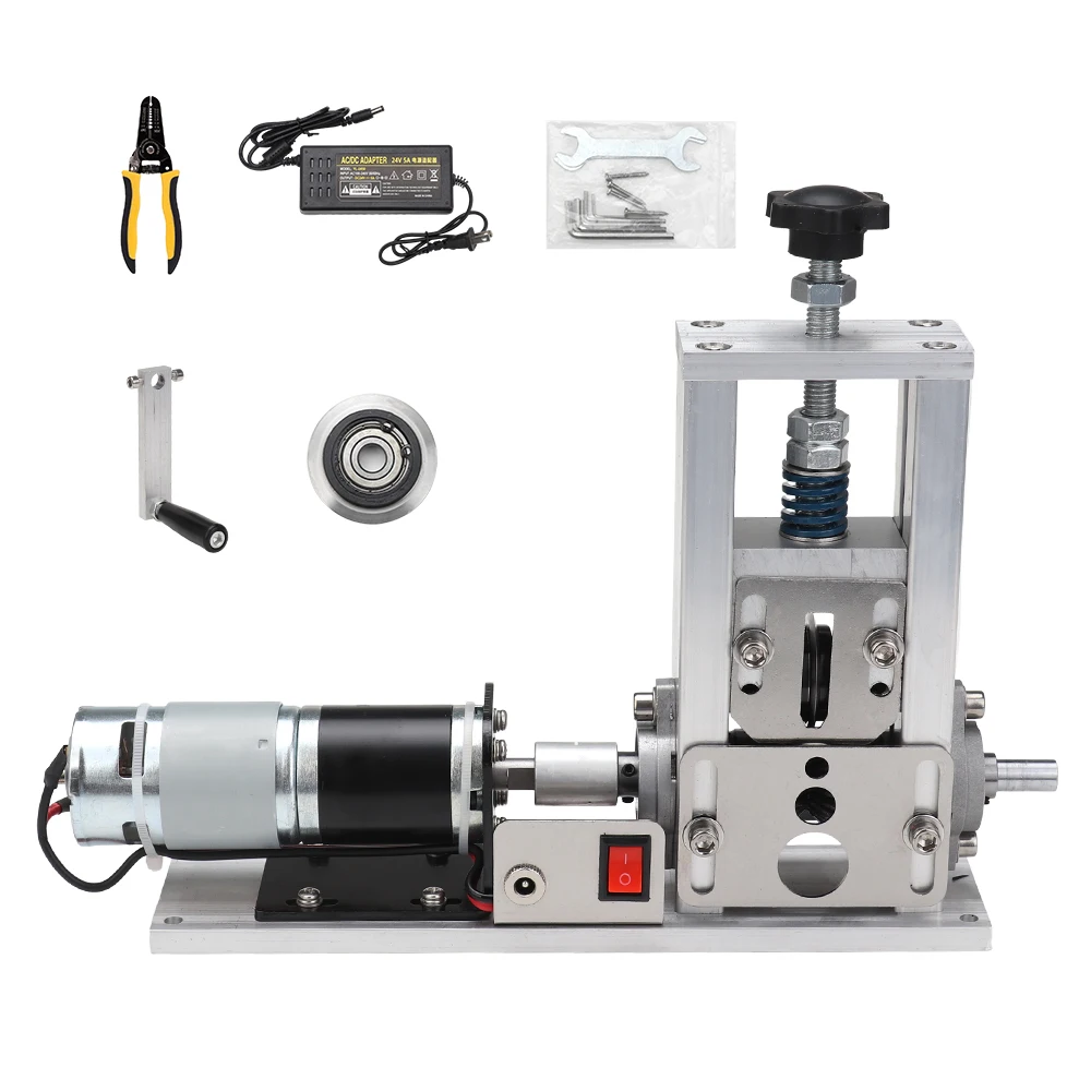 Automatic Electric Wire Stripper 1-95mm², 50W 24V Pure Copper Motor, No Hand Crank Cable Stripping Machine for Industrial Home