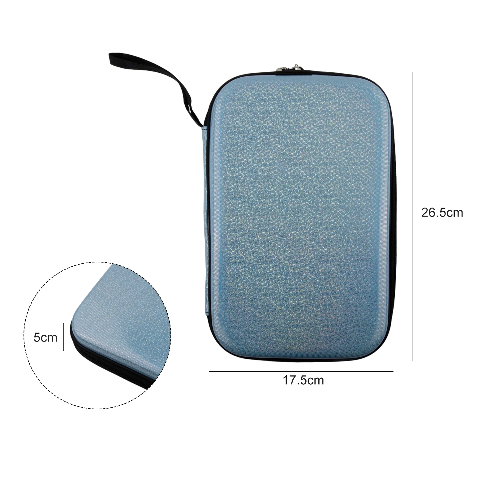 

Sports Accessories EVA Hard Shell Case Large Capacity Storage Hard Shell Case Elastic Band Inside Hand Strap For Carrying