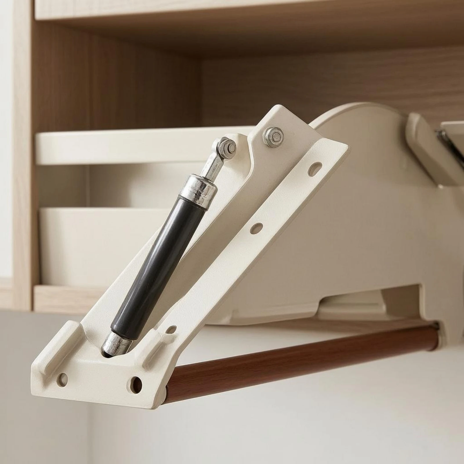 Cabinet-Mounted Pull-down Rack Hydraulic Damping Pull-down Seasoning Rack Retractable Seasoning Organizer Front Handle Bar Space