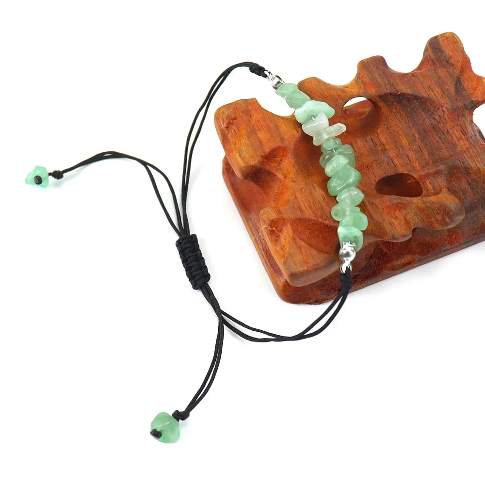 قوس قزح اللون غير النظامية حجر حبل سوار عين النمر حجر العقيق الأحمر جديلة سوار للرجال والنساء