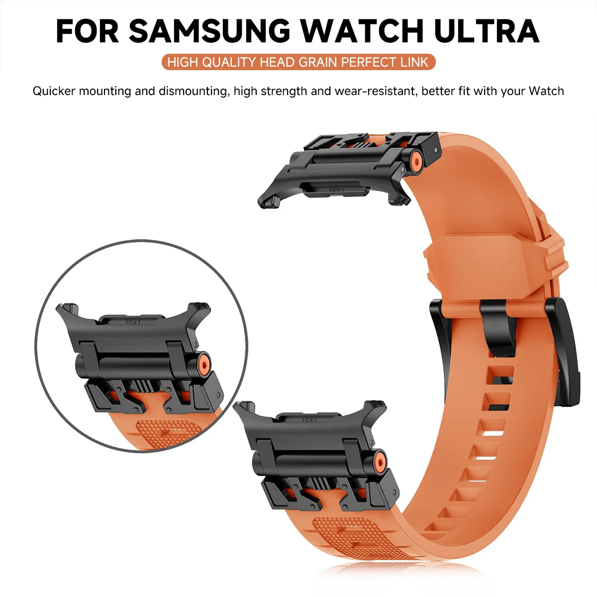 TPU Sports Band para Samsung Galaxy Watch, Ultra Strap, pulseira de luxo para homens, pulseira de relógio, 47mm