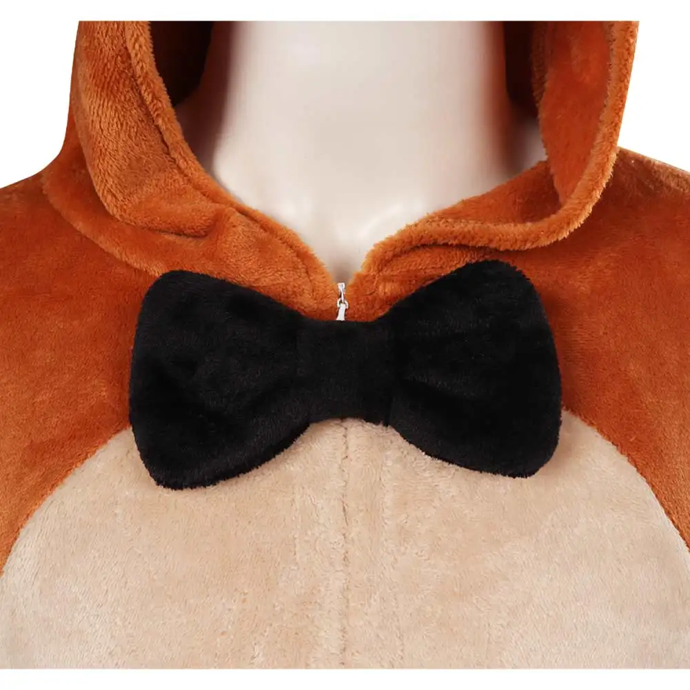 성인 프레디 코스프레 점프슈트 잠옷 의상 후드 원지 만화 곰 플러시 신발 할로윈 카니발 파티 변장복