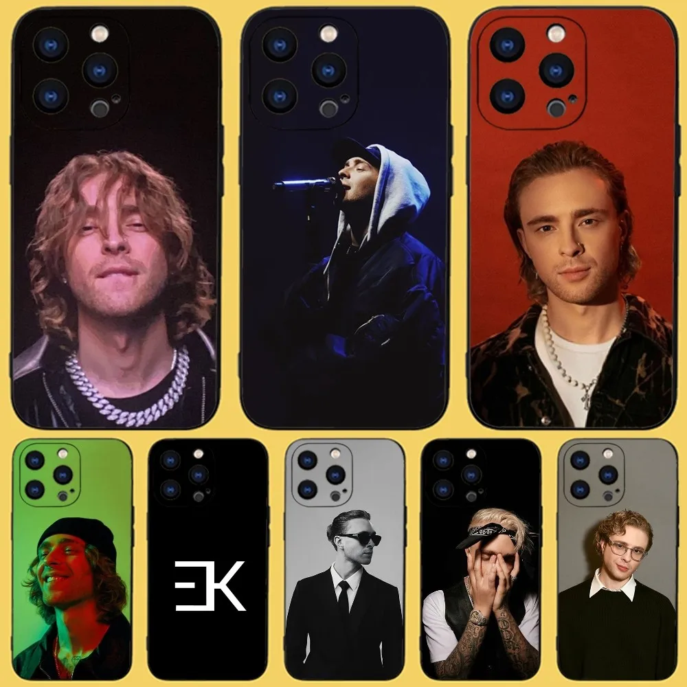 Rapper Egor Kreed Phone Case For iPhone 15,14,13,12,11 Plus,Pro,Max,XR,XS,X,7,8 Plus,SE,Mini Black Silicone Soft