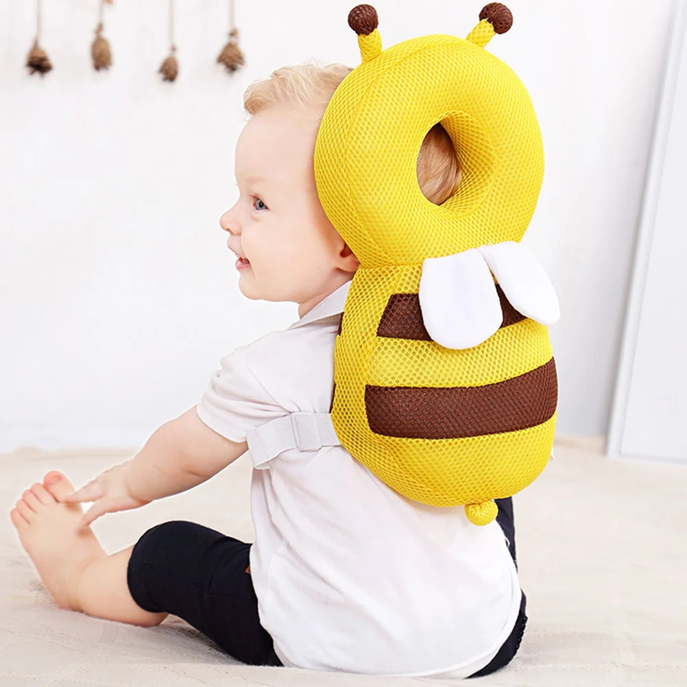 

Cute Cartoon Bee Baby Head Protector Cushion Backpack For Walking Crawling Running Toddler Protector Pad Newborn Pillow Kids