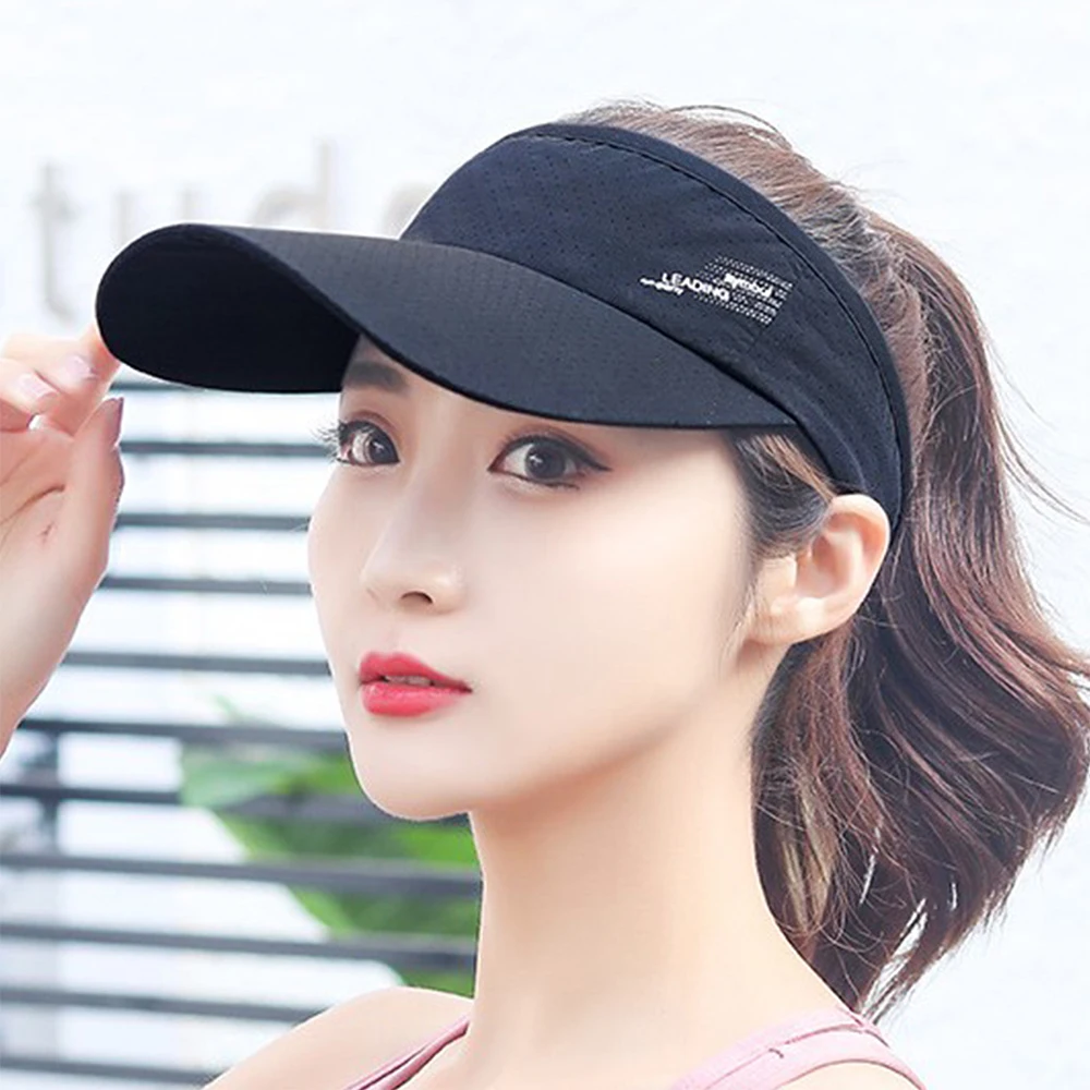قبعة بيسبول مفتوحة من الأعلى للنساء والرجال قبعات شاطئ قابلة للتعديل، قبعات عصرية للخروج على شكل ذيل حصان رياضية للحماية من الشمس