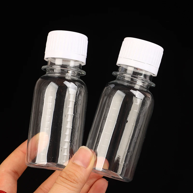 5PCS 60ML Small Plastic Bottles Ginger Shot Bottles With Caps Mini Juice Bottles Reusable Liquid Bottle Container Leak Proof New