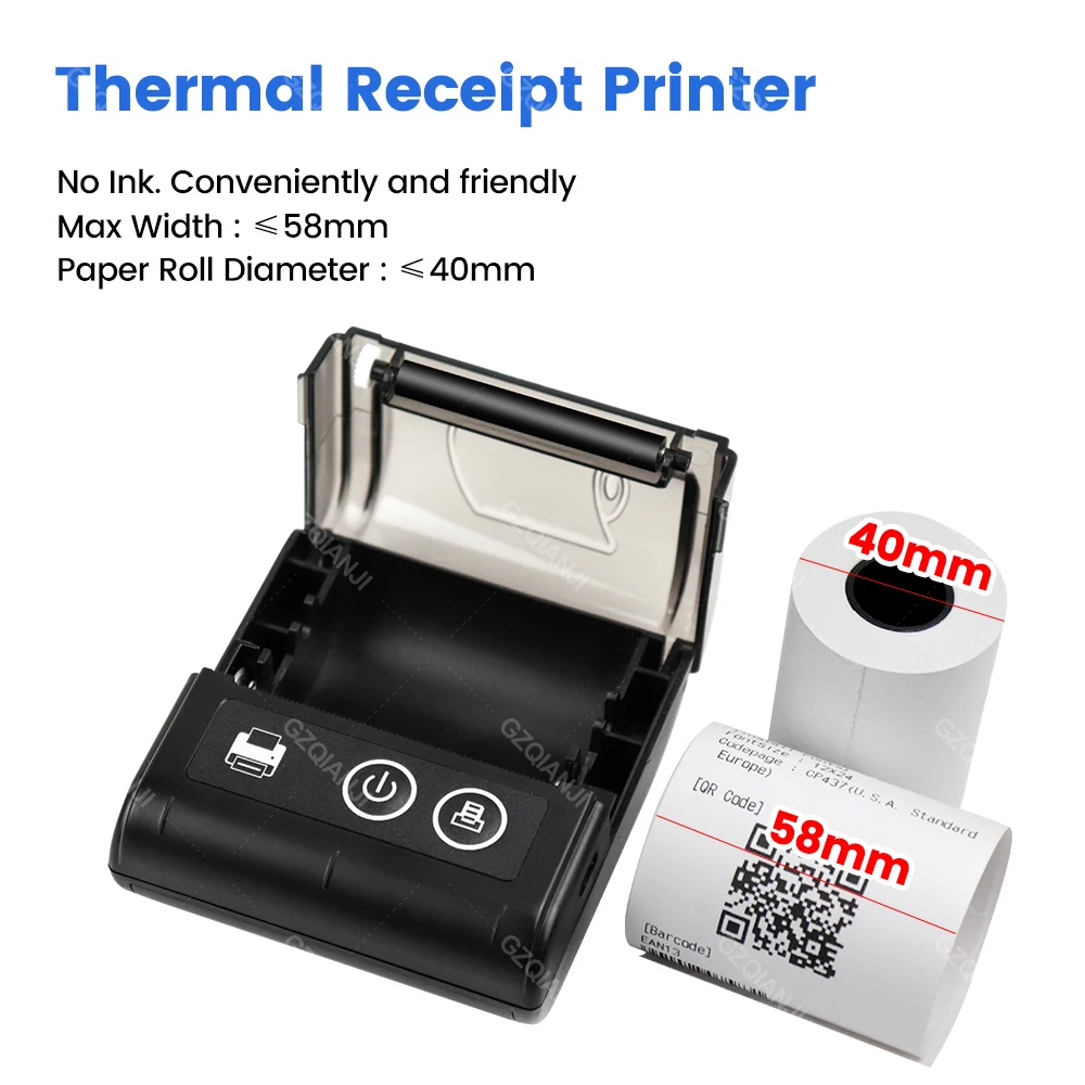 Mini Bluetooth Thermal Bill Printer Wireless Protable 58mm Receipt Printer Loyverse POS Free App on Android The cheapest