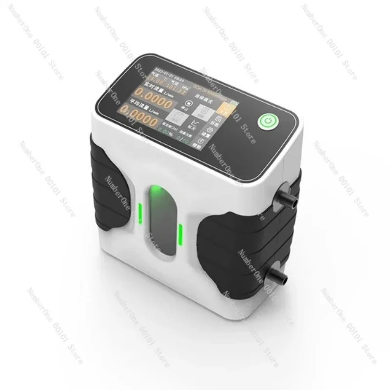 5L Gas Flowmeter Sampler Calibrator, Dry Piston Flow Meter with Touch Screen for Analyzer Calibration