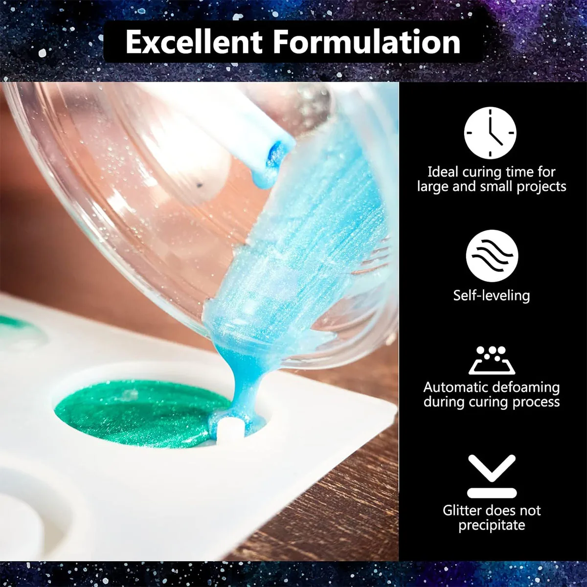1000ml Crystal Clear Epoxy Resin Kit  No Yellowing No Bubble Art Resin Jewelry Making Wood Casting Craft 1:1 Easy Mix - view 5
