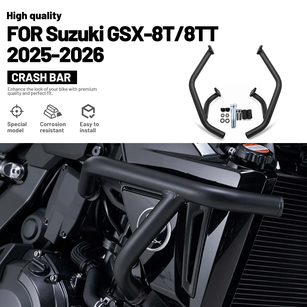 Premium Anti-fall Crash Bar Engine Frame Guard Protector, Fit SUZUKI GSX-8T GSX-8TT 2025-2026 Moto Frame Protection Accessories