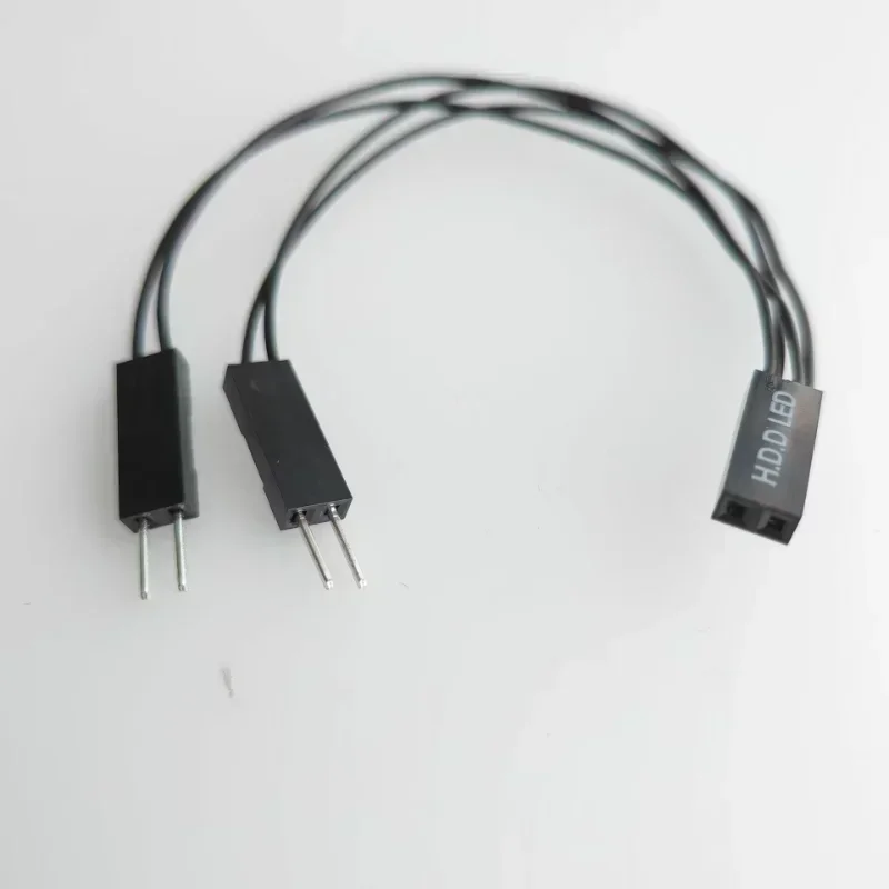 마더보드 전원 재시작 SW 재설정 HDD LED + - 케이블 2핀 2To4 분배기 지원 이중 시작 스위치 Dupont Male To Female